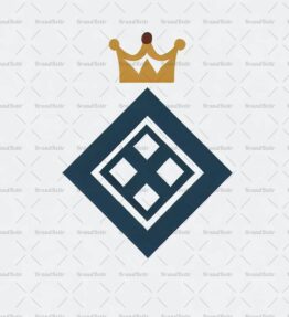 Geometrischer Diamant und Krone
